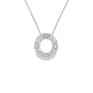 Oval Diamond Pendant Necklace