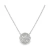 Round Diamond Disc Necklace