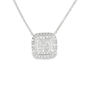 Cushion Halo Diamond Pendant