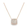 Cushion Diamond Pendant Necklace