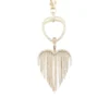 Diamond Heart Fringe Necklace