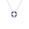 Lapis Diamond Circle Necklace