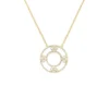 Circle Diamond Pendant Necklace