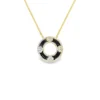 Black Enamel Diamond Necklace