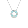 Turquoise Enamel Circle Necklace