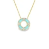 Turquoise Enamel Circle Necklace