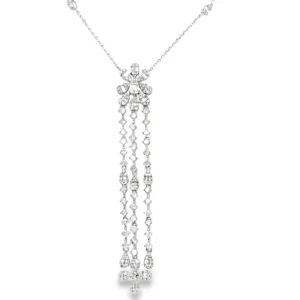 Diamond Tassel Drop Necklace