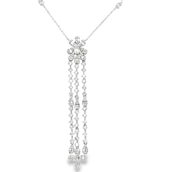 Diamond Tassel Drop Necklace