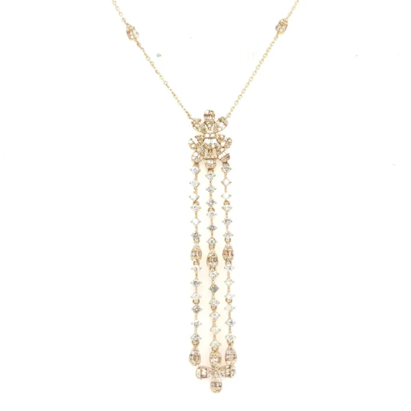 Diamond Tassel Drop Necklace