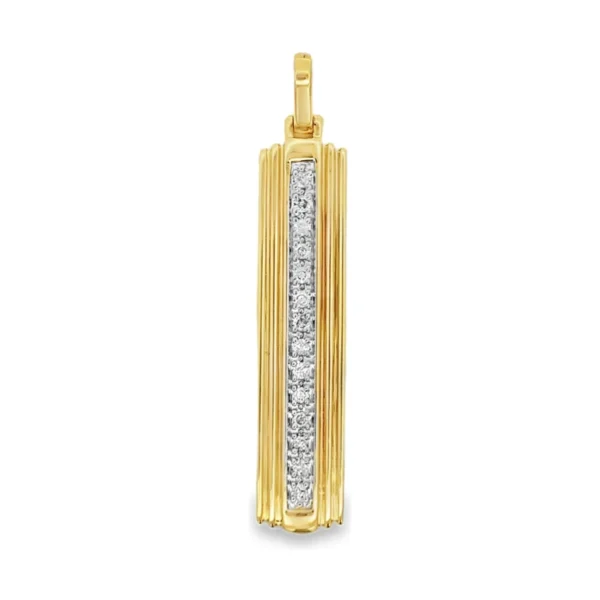 Diamond Bar Pendant Necklace