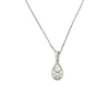 Pear Diamond Halo Necklace