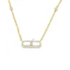 Diamond Link Pendant Necklace