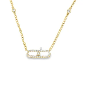 Diamond Link Pendant Necklace