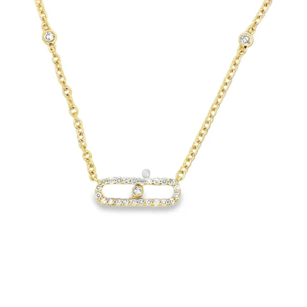 Diamond Link Pendant Necklace