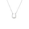 Horseshoe Diamond Pendant Necklace