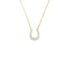 Horseshoe Diamond Pendant Necklace