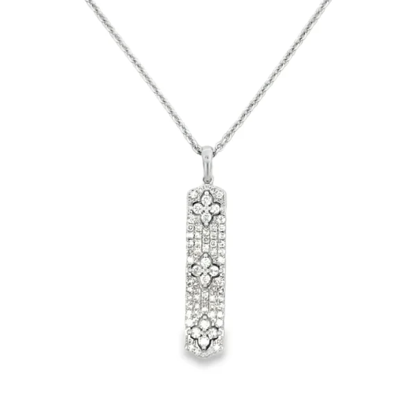 Diamond Bar Pendant Necklace