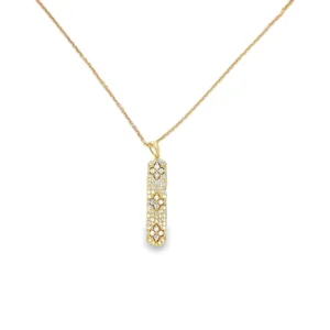 Diamond Bar Pendant Necklace