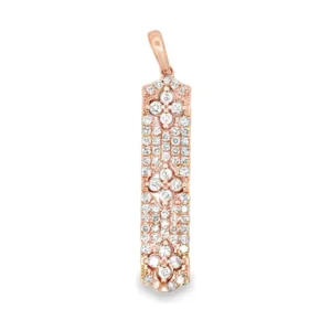 Diamond Bar Pendant Necklace