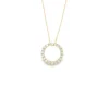 Circle Diamond Pendant Necklace