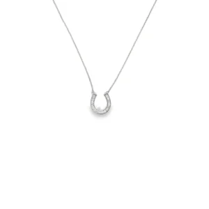 Horseshoe Diamond Pendant Necklace