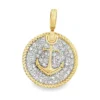 Diamond Anchor Medallion Pendant