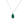Pear Emerald Pendant Necklace