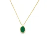 Oval Emerald Pendant Necklace