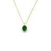 Oval Emerald Pendant Necklace