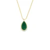 Pear Emerald Pendant Necklace