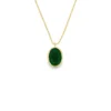 Oval Emerald Pendant Necklace