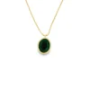 Oval Emerald Pendant Necklace