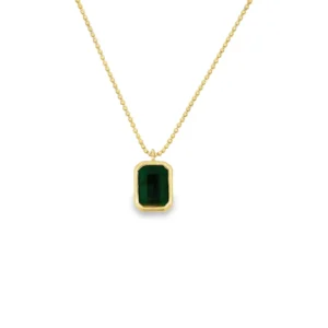 Emerald Cut Pendant Necklace
