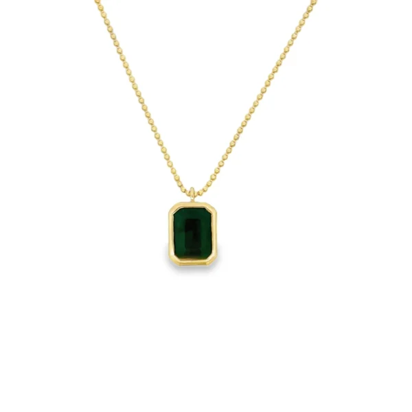 Emerald Cut Pendant Necklace