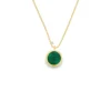 Emerald Bezel Pendant Necklace