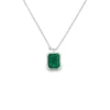 Emerald Cut Pendant Necklace