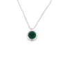 Bezel Emerald Pendant Necklace