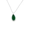 Pear Emerald Pendant Necklace