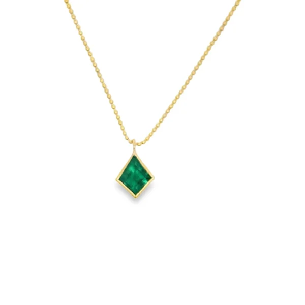 Kite Emerald Pendant Necklace