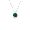 Bezel Emerald Solitaire Necklace