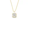 Bezel Diamond Pendant Necklace