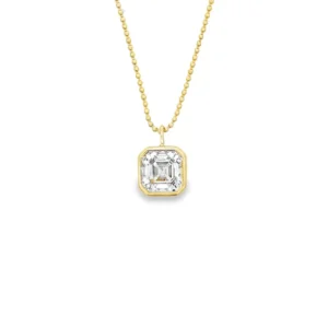 Bezel Diamond Pendant Necklace
