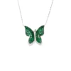 Emerald Butterfly Pendant Necklace