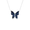 Sapphire Butterfly Pendant Necklace