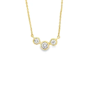 Bezel Set Diamond Necklace