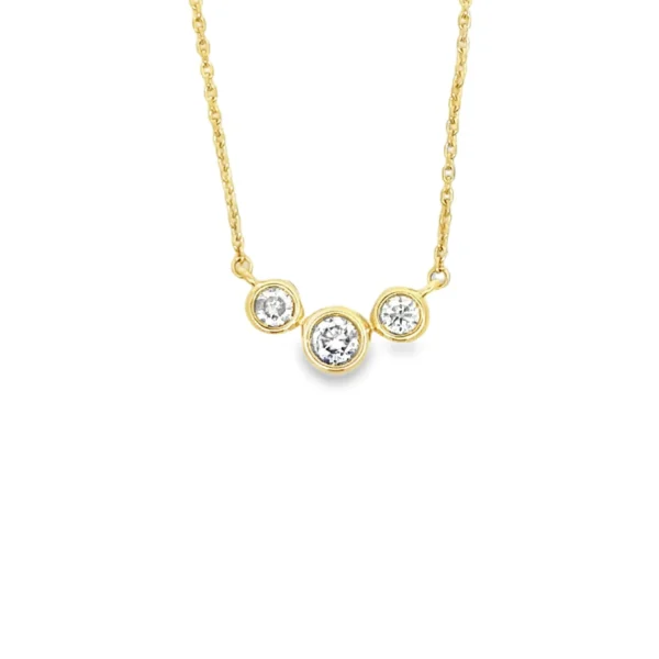 Bezel Set Diamond Necklace