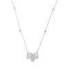 Diamond Bow Pendant Necklace
