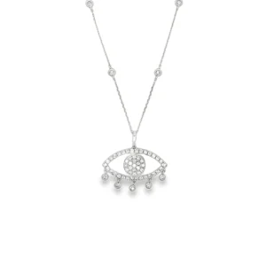 Evil Eye Diamond Pendant Necklace