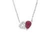 Ruby Heart Diamond Necklace