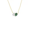 Emerald Pear Diamond Necklace